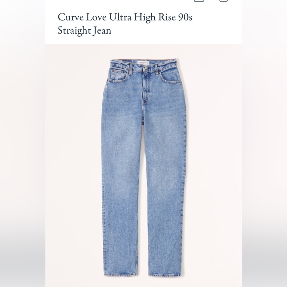 NWT Abercrombie Curve Love Ultra High
Rise 90s Straight Jean Size 25 (0 reg)